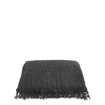 Katoenen kussenhoes Oh my gee zwart marine - 40 cm