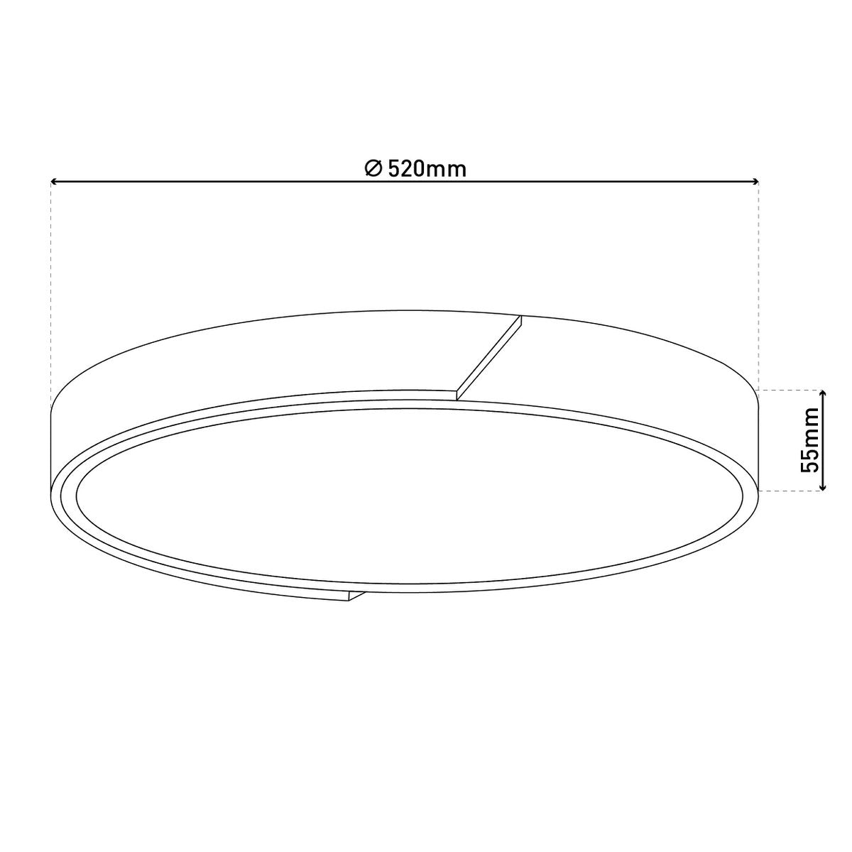 LED Plafondlamp Borneo Grijs - Ø 31 cm