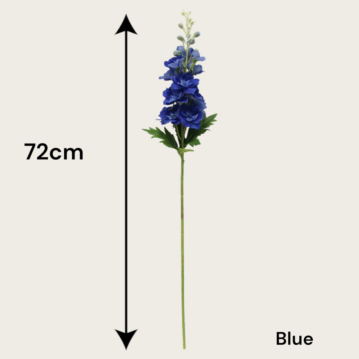 Zijden kunstbloem Ridderspoor blauw - 72 cm