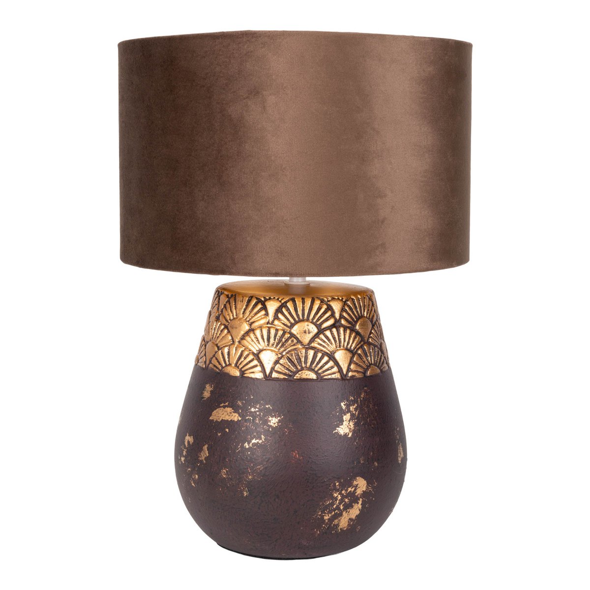 Keramische Tafellamp Bronco Beige/Grijs - 39 cm (E14)