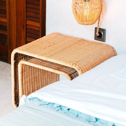 Bijzettafel Rotan Bayu Metalen Frame