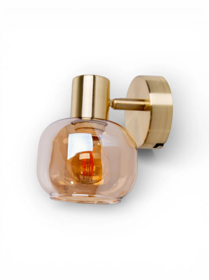 Wandspot Libby Messing/Amberglas - 16 cm (E14) - OutHome