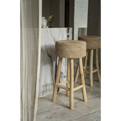 Raffia barkruk naturel