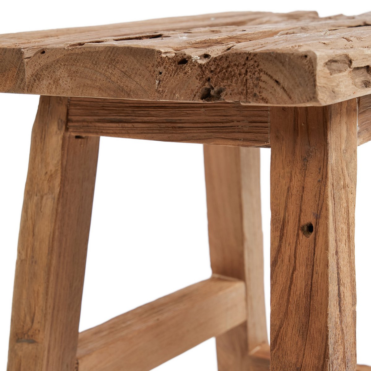 Teakhouten kruk Yoke naturel - L