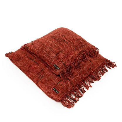 Katoenen kussenhoes Oh my gee kersenrood - 60 cm