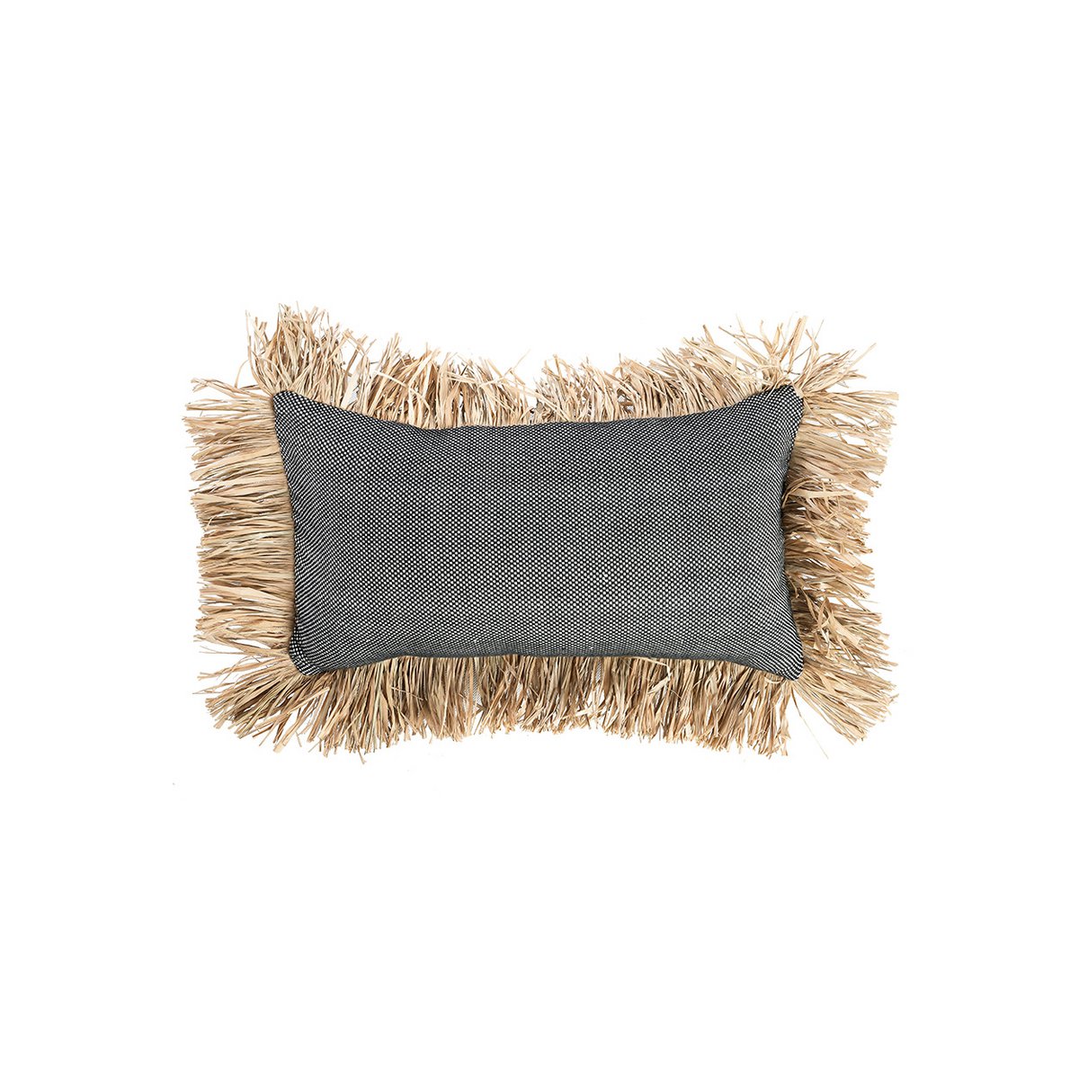 Katoenen kussenhoes Bonita naturel/zwart - 30x50