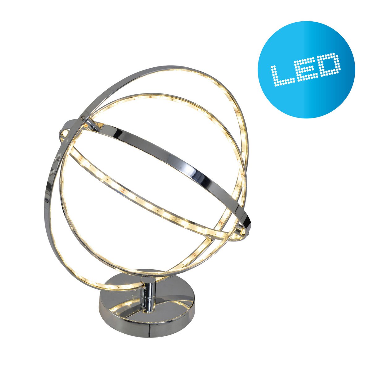 LED Tafellamp Chroom - 39 cm