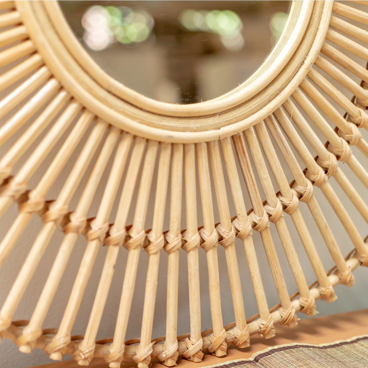 Wandspiegel Rotan Bumi - Ø 58 cm