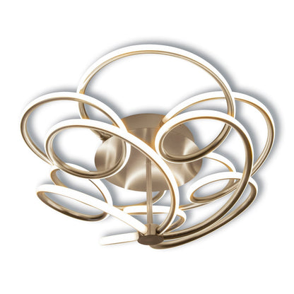 LED Plafondlamp Rizado Nikkel/Satijn - Ø 57 cm