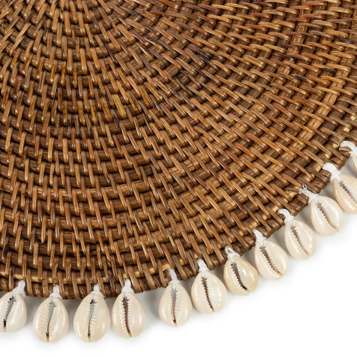 Rotan placemat Colonial shell natuurlijk bruin