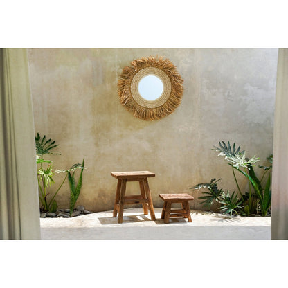 Teakhouten kruk Yoke naturel - S