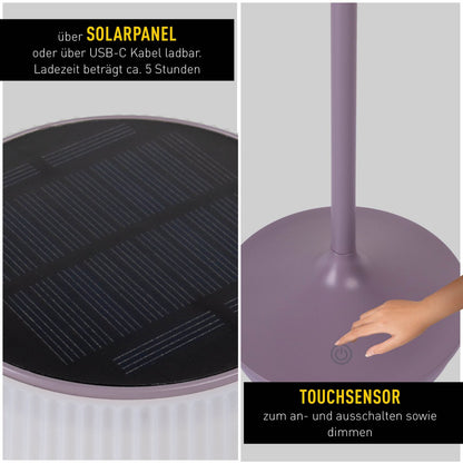 Solar Tafellamp Emmi Braam/Wit - 38 cm (Dimbaar)