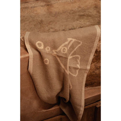 Linnen keukenhanddoek Vispatroon naturel wit - 50x70 cm