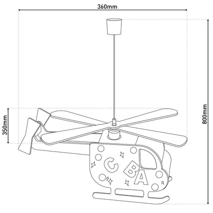 Kinderhanglamp Hubert Helikopter