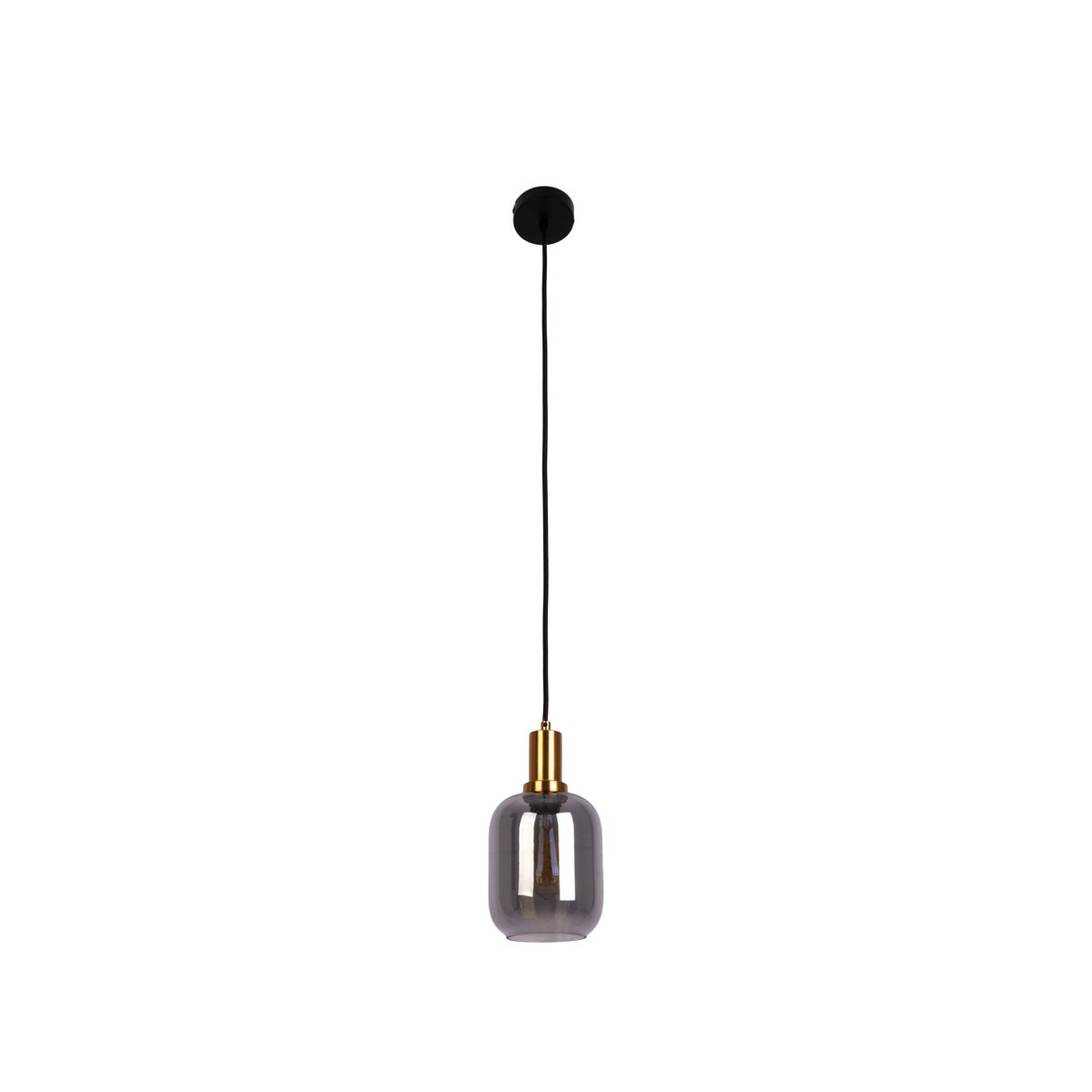 Hanglamp Fumo 1-Lichts Zwart - 150 cm (E14)