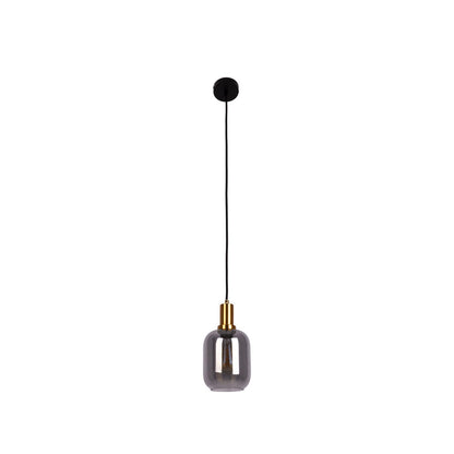 Hanglamp Fumo 1-Lichts Zwart - 150 cm (E14)
