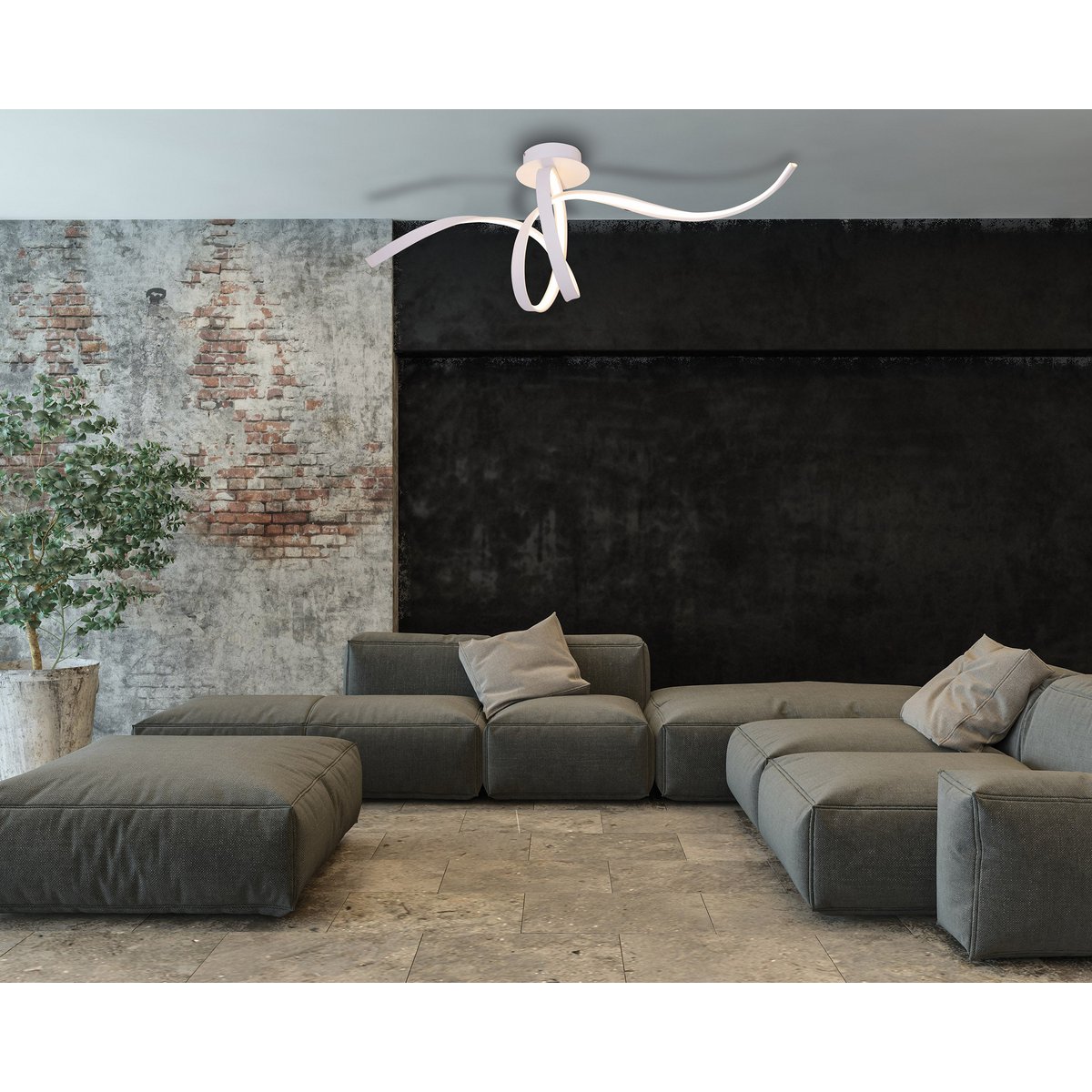 LED Plafondlamp Odrive Wit - 120 cm