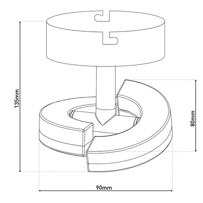 1 LED muur en plafondplek "Affi" - OutHome