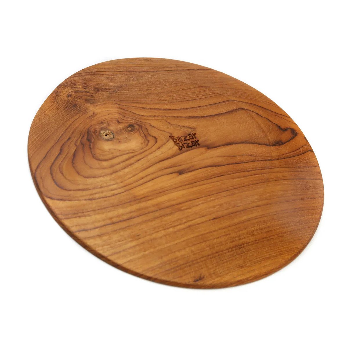 Teak ronde plaat The teak root round plate xl teakkleur