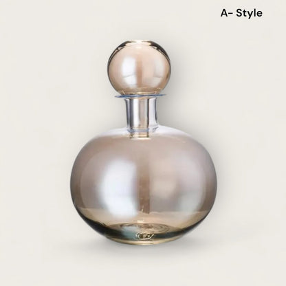 Glazen fles amberkleurig (Set van 3)