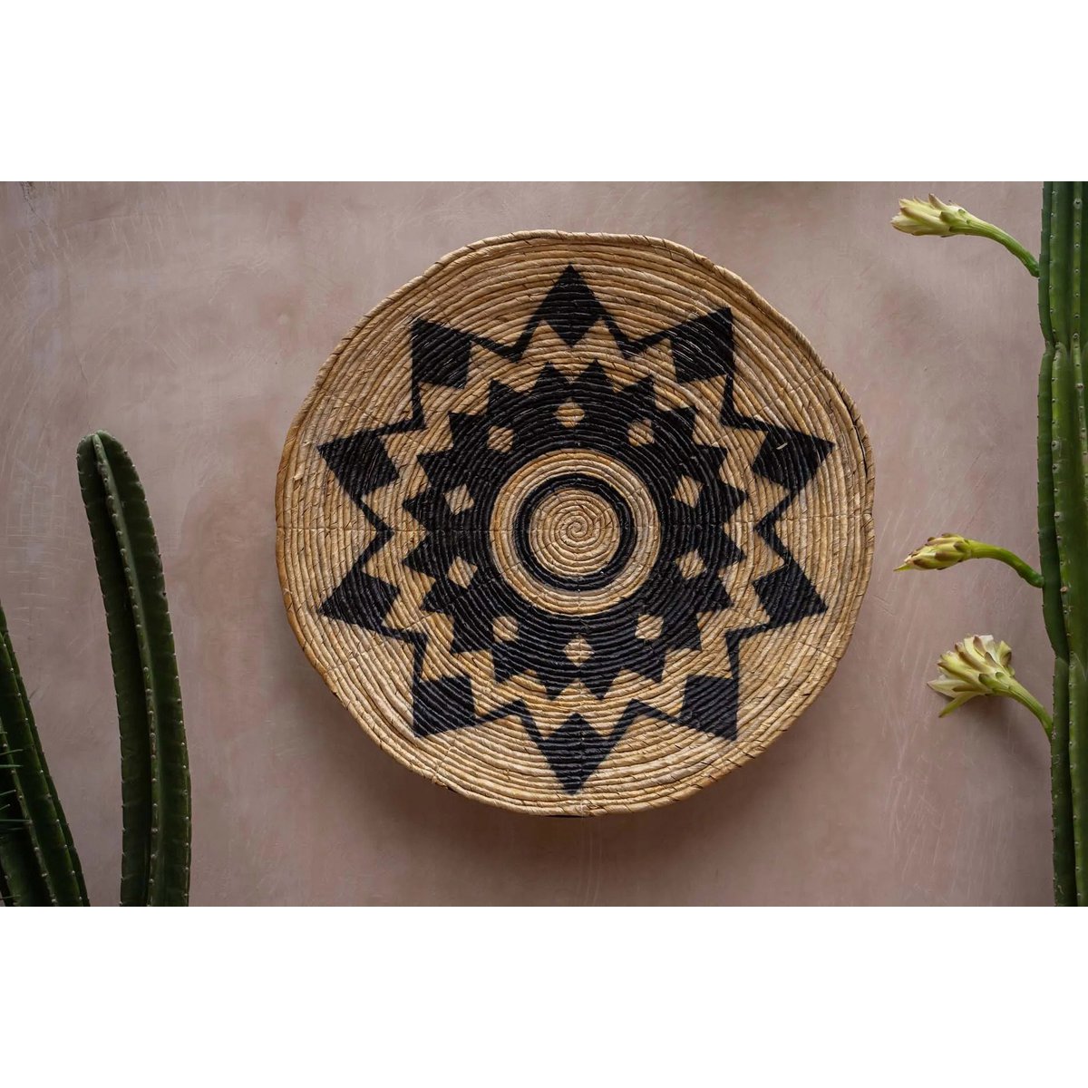 Bananenblad plaat Azteekse zwart/bruin
