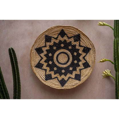 Bananenblad plaat Azteekse zwart/bruin