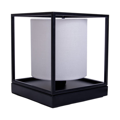 Tafellamp Beta Wit Metaal/Textiel - 15x17 cm (E14)