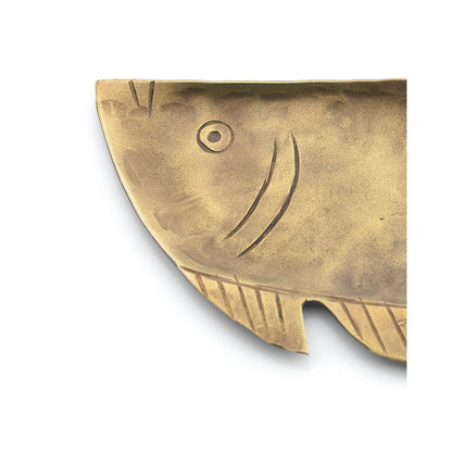 Messing dienblad Vangst van de lade goud