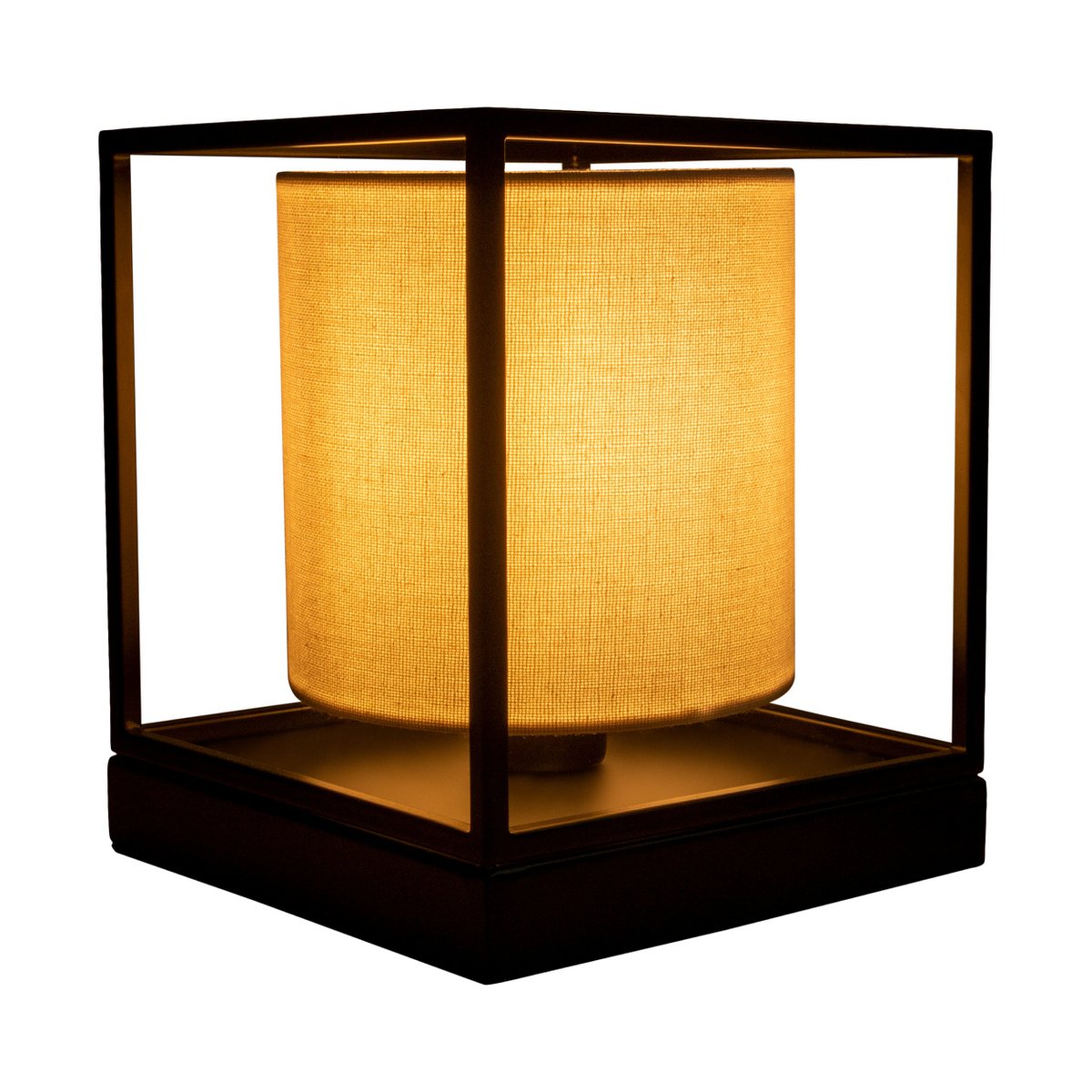 Tafellamp Beta Wit Metaal/Textiel - 15x17 cm (E14)