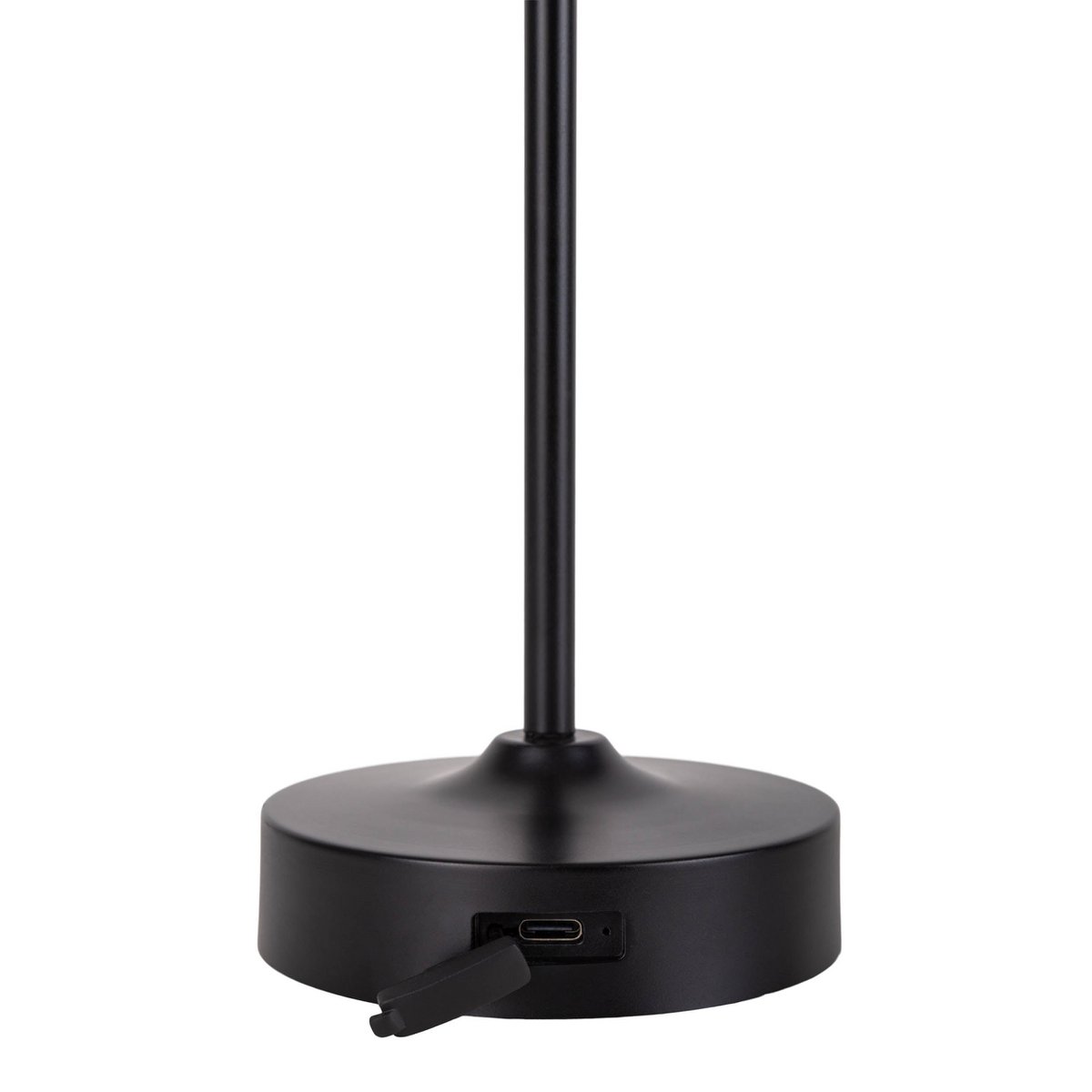 LED Acculamp Pina Zwart/Wit Glas - 30 cm