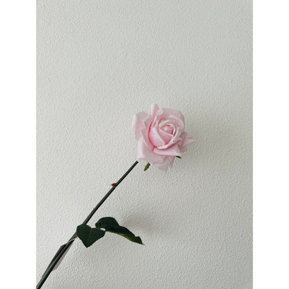 Kunstbloemen Hand touch rose roze - 72 cm (Set van 2)