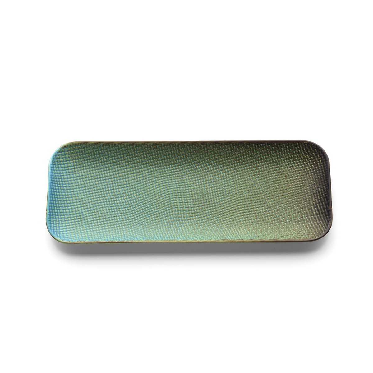 Keramisch bord Lagune blauw