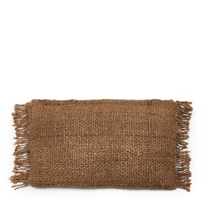 Katoenen kussenhoes Boho bruin - 30x50 cm