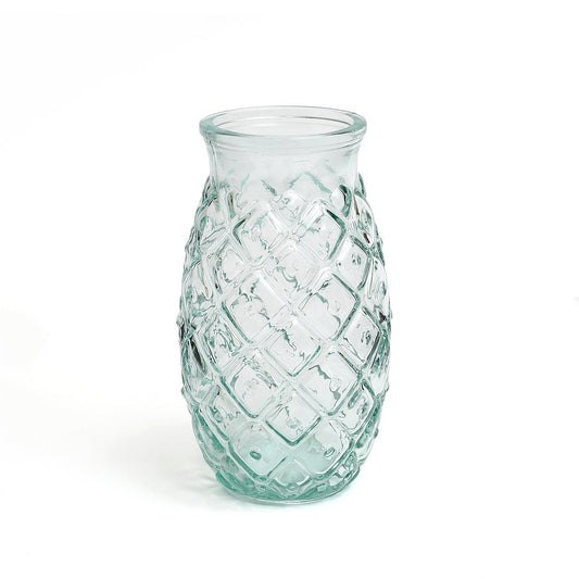 Glazen vaas Ananas blauw