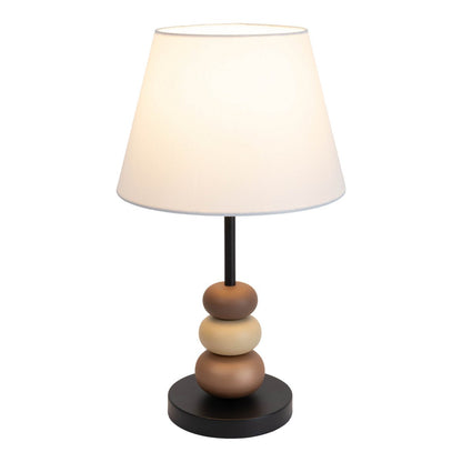 Tafellamp Elina Zwart/Bruin/Wit - 50 cm (E27)