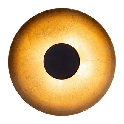 LED - plafondlamp "Firenze" metalen plafondlamp in zwart en goud, stevig geïnstalleerd, verlichting voor woonkamer, kantoor of de toegangsstang van 30 cm diameter - OutHome