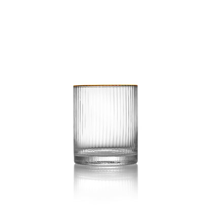 Glazen lowball Golden sip goud
