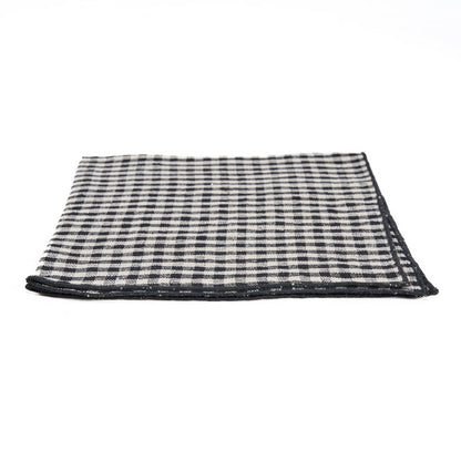 Linnen servet Picknick natuurlijk zwart - 45 cm