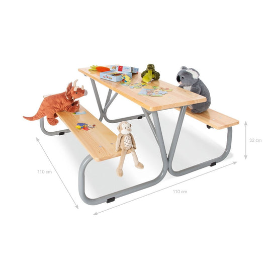 Massief grenen picknickbank Michel voor 6