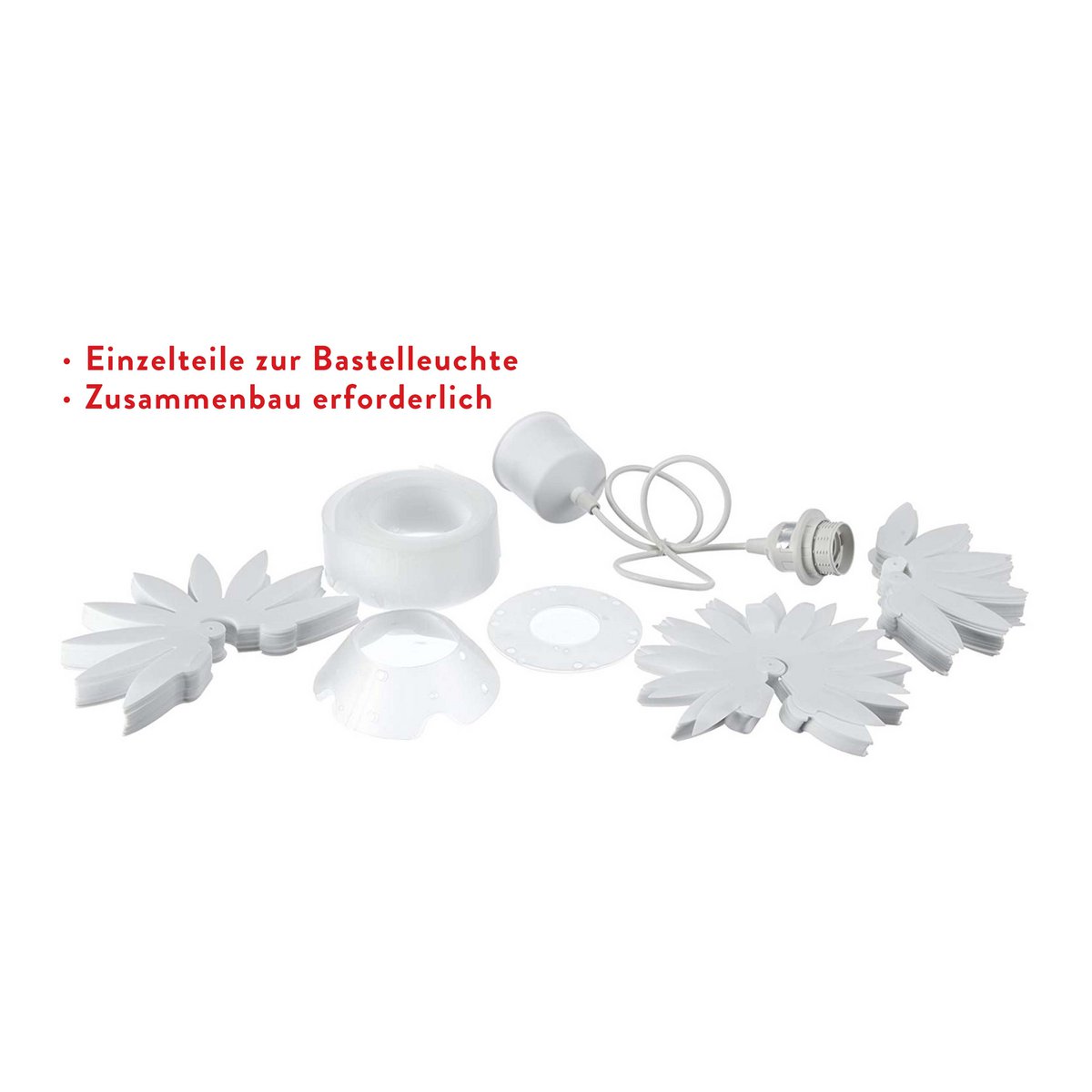 Hanglamp Lotus Wit Kunststof - Ø 47 cm