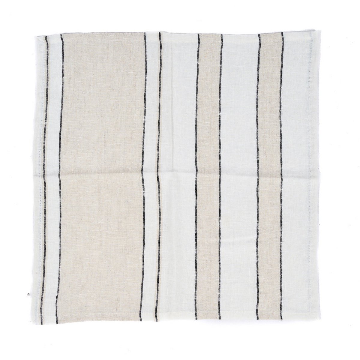 Linnen servet Provence zwart/wit - 45 cm