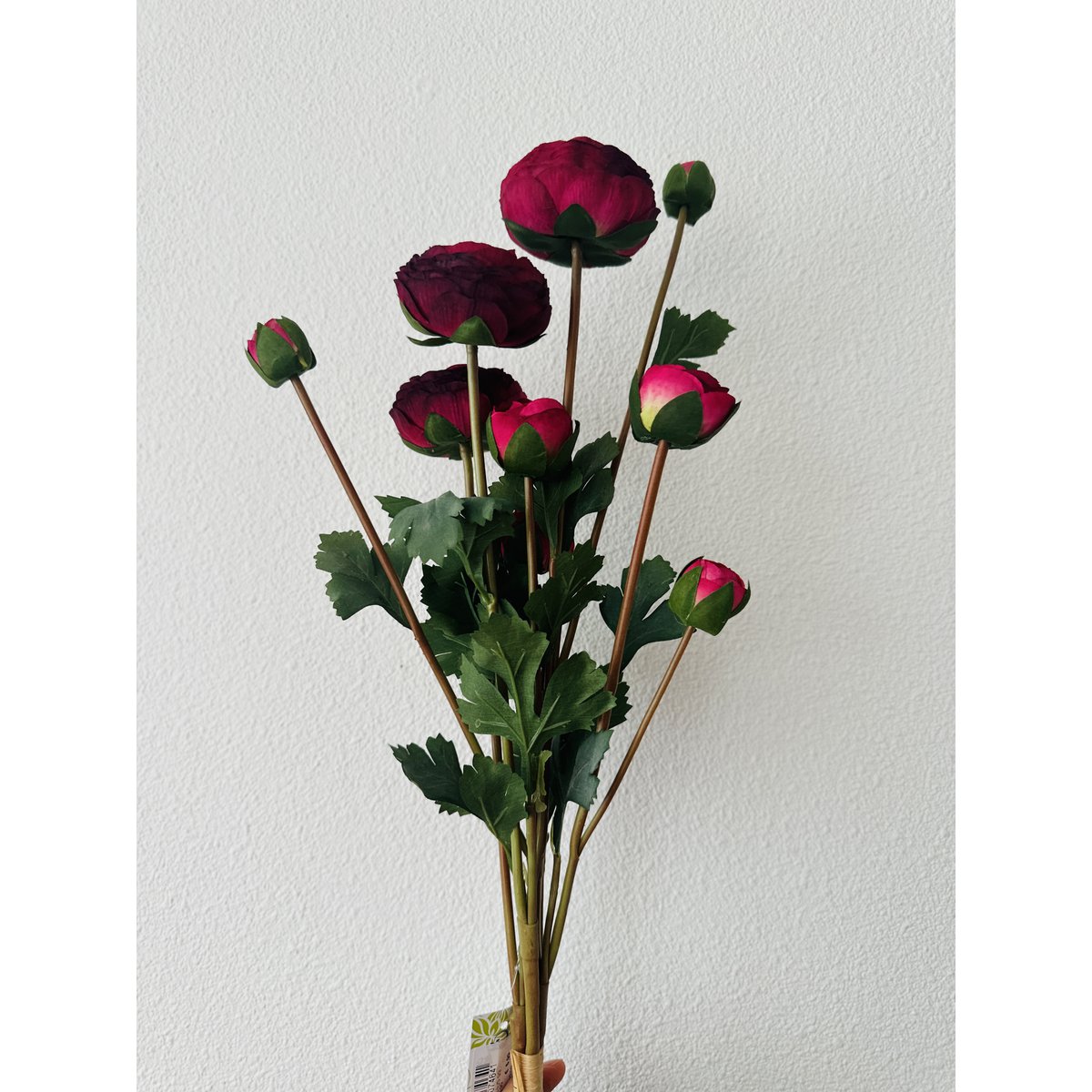 Kunstbloemen Ranonkel roze - 55 cm