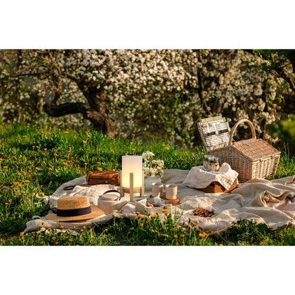 Acculamp Madita Wit/Naturel Touch - 25 cm (Dimbaar)