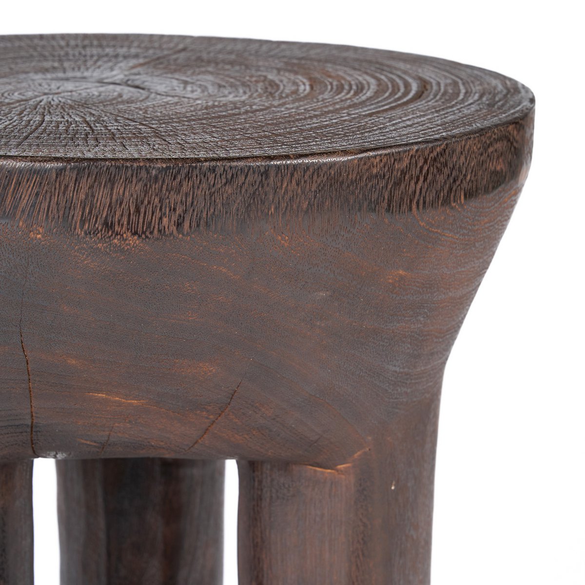 Houten bijzettafel Java tripod donker walnoot