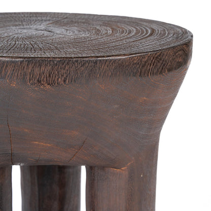 Houten bijzettafel Java tripod donker walnoot