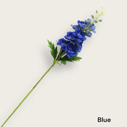 Zijden kunstbloem Ridderspoor blauw - 72 cm
