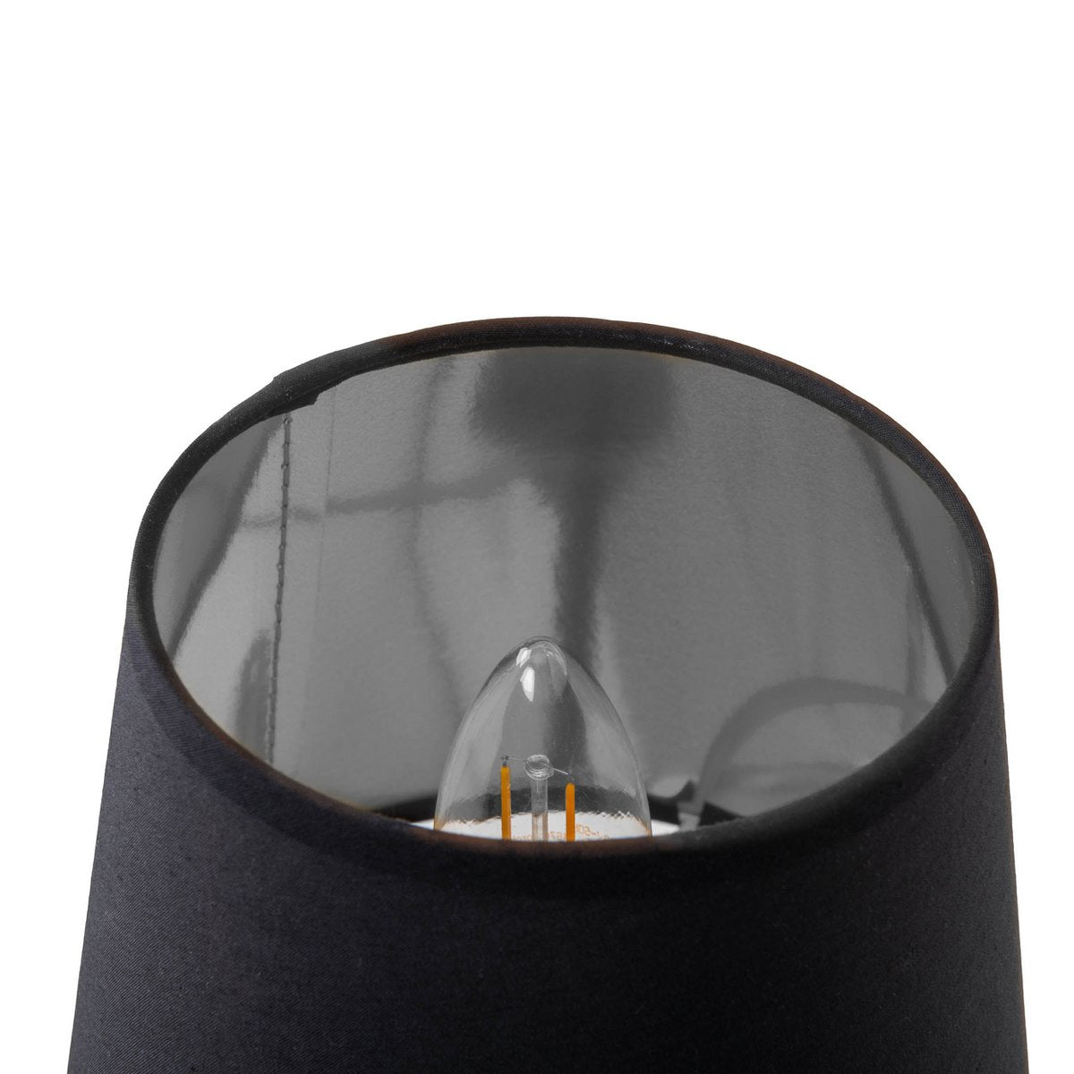 Keramische Tafellamp Helge Zwart/Zilver - 45 cm (Ø 18 cm)