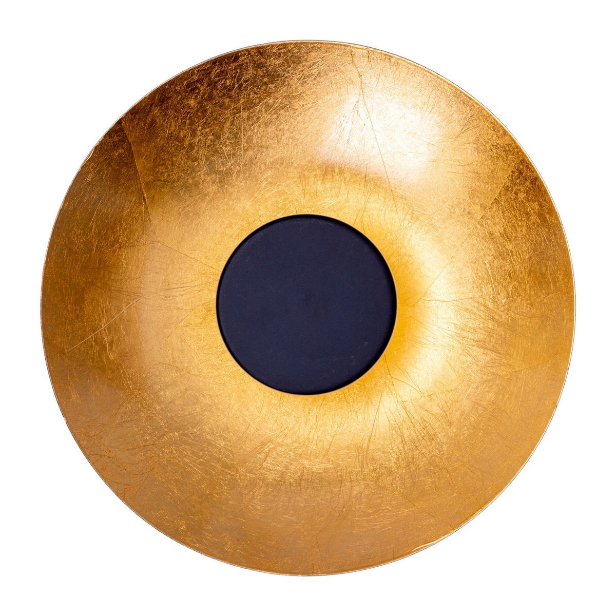 LED - plafondlamp "Firenze" metalen plafondlamp in zwart en goud, stevig geïnstalleerd, verlichting voor woonkamer, kantoor of de toegangsstang van 30 cm diameter - OutHome
