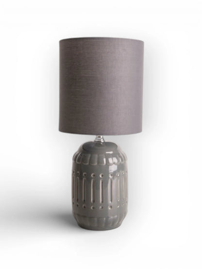 Keramische Tafellamp Erida Grijs (E14)