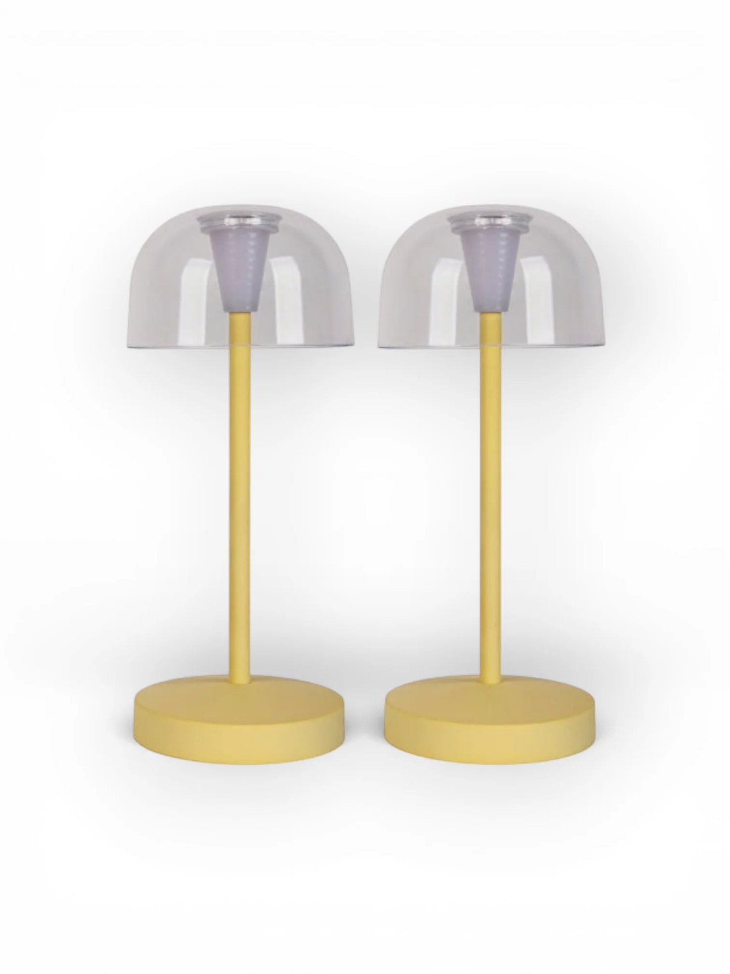 LED Acculamp Gomba Geel (Set van 2) - 18,5 cm